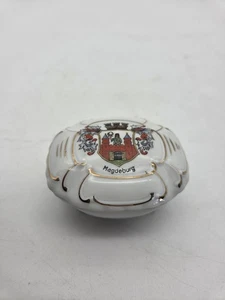 Andenken Magdeburg Wappen Dose Schatulle Jimenau Porzellan Deckeldose - Picture 1 of 7