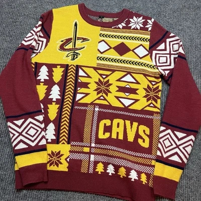 Suéter Cleveland Cavaliers Para Hombres Cuello Redondo Vacaciones Navidad Talla Pequeña NBA USADO EN EXCELENTE ESTADO Foto 1 de 4