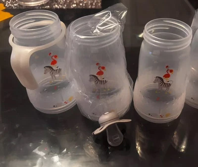 Mam 3 Flaschen New Boddies 260 ml mit einem Griff und Sauger - Bild 1 von 2