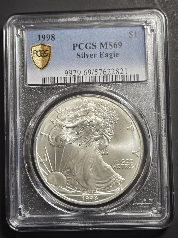 1998 Silver Eagle Coin MS69 - Image 1 of 2