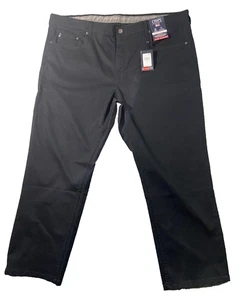 Nuevo con etiquetas Chinos Chaps ajustados calce recto para hombre 48 x 30 pantalones negros lavado costa flexible - Imagen 1 de 8