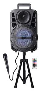 Altavoz portátil de 8"" potencia máxima de 1600 vatios - Flash8 CON SOPORTE Y MICRÓFONO - Imagen 1 de 2