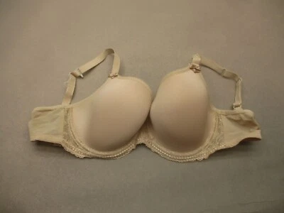 36DD PANACHE Womens Beige Lined Underwire Full Coverage Back Closure Demi Bra 9T - Image 1 of 4