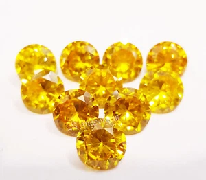 Certified Natural Yellow Zircon 110 Ct 10 PC Round Best Making Sale Going on - Picture 1 of 4