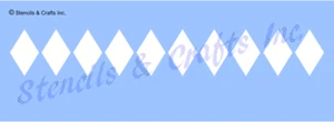 1,5" DIAMANT BORDER SCHABLONE, Rautenmuster, Formschablone, Basteln, Malen, Neu - Bild 1 von 1