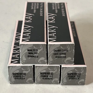 5 Mary Kay Liquid Lip Color (3) Raspberry Ice 030424 + (1) 030422, (1) 034039 - Picture 1 of 2