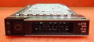 NEW Dell 3.84TB 2.5" SAS 12Gb RI TLC Hot-Plug SSD KPM6XRUG3T84 H9TT5 + 14G Caddy - Picture 1 of 6