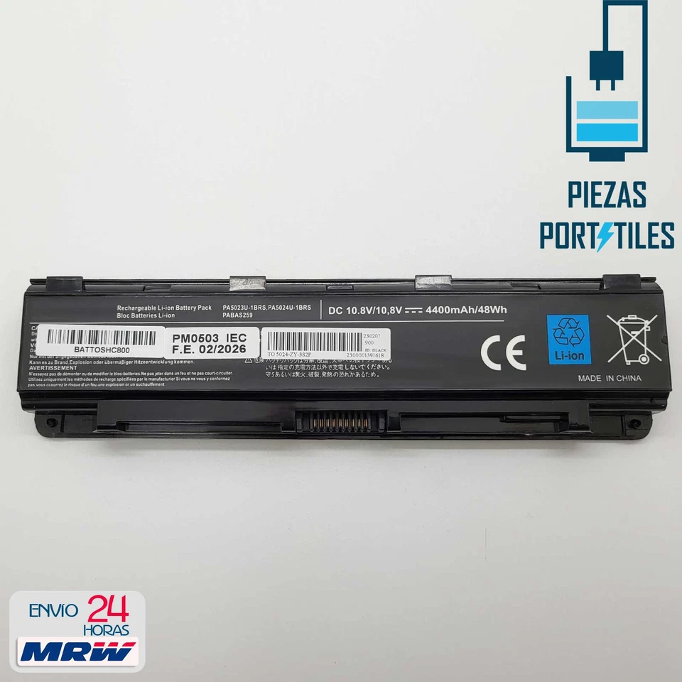 Bateria para Toshiba Satellite C55d-a-12-j Pa5109u-1brs 10 8v 5200mah Bt51