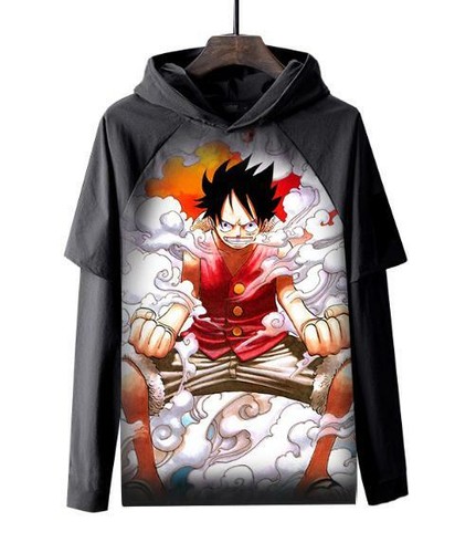 VETEMENTS Felpa con cappuccio One Piece Anime