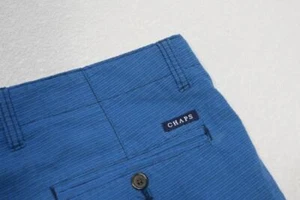 Chaps Ralph Lauren Khaki Chino Shorts Blue Casual Flat 9" INS Mens Sz 36 NWT - Picture 1 of 5