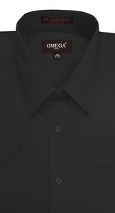 Mens Black Short Sleeve Dress Shirts, ALL SIZES(S~5XL) - Picture 1 of 1