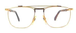 Gafas grandes cuadradas de doble puente dorado bronce metal 54 mm Alaska Adventure 83 - Imagen 1 de 7
