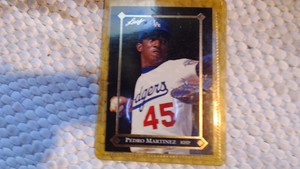 Pedro Martinez ROOKIE CARD "Gold Leaf Rookies" 1992 Leaf #BC-3 Dodgers (RC)