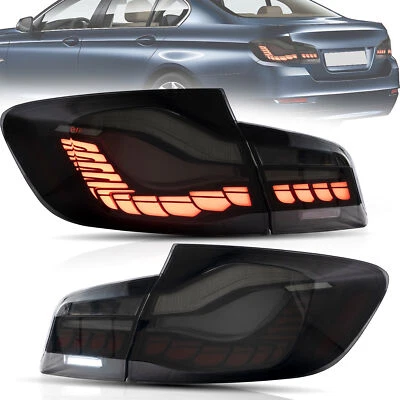 Luces traseras LED ahumadas para BMW Serie 5 F10 F18 2011-2016 con indicador secuencial Foto 1 de 4