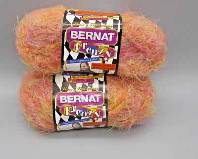 BERNAT~2 Count OUTRAGEOUS ORANGE Frenzy Bulky Yarn (Discontinued) - Image 1 of 4