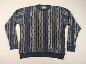 Norm Thompson Limited Edition 3D Knit Sweater Adult Large Geometric Patterned - Picture 1 of 12