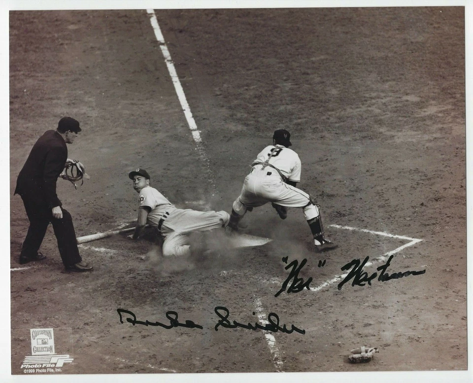 Duke Snider & Wes Westrum Signed Auto 8x10 Photo Autograph  - Image 1 of 1