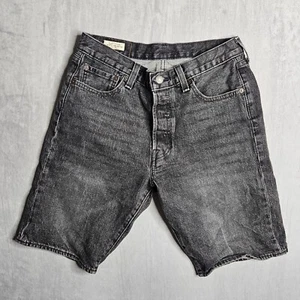 Levi's 501 Herrenshorts 30 schwarz 9" Schrittlänge Premium Knopfleiste Jorts klassisch Denim - Bild 1 von 11