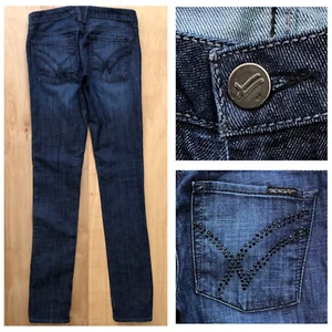 WILLIAM RAST ULTRA SKINNY Women’s Rhinestone Pockets Low Rise Jeans sz 27 - Picture 1 of 10