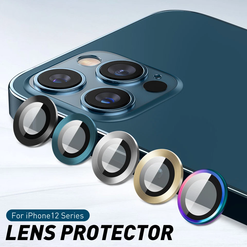 Protector de pantalla de lente de cámara de vidrio templado para iPhone 17 16 15 14 13 12 Pro Max Foto 1 de 4