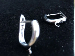 6 Sterling Silver earring findings hooks Leverback - Picture 1 of 8