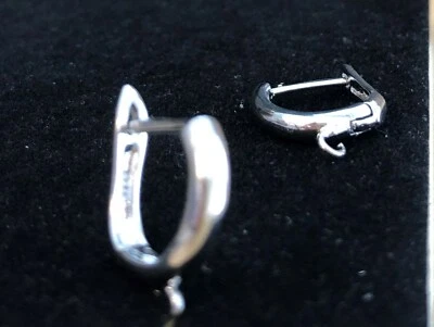 6 Sterling Silver earring findings hooks Leverback  - Image 1 of 4