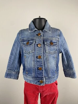 J Crew Crewcuts Toddler Size 2 Jacket Denim Jean Button Front Unisex - Image 1 of 4