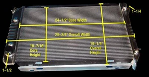 KKS ALUMINUM 3 ROW RADIATOR FIT FORD MUSTANG 80 81-93 AT DIE FORMED TANK CC138 - Picture 1 of 6