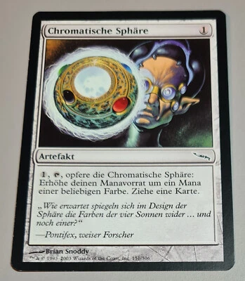 Chromatische Sphäre #151/306 (Chromatic Sphere) MTG MIRRODIN 2003 DE N.Mint-Mint - Bild 1 von 3