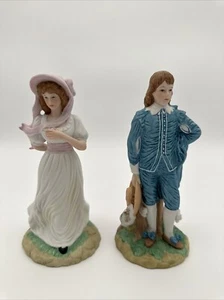 Vintage LEFTON Hand Painted Figurines Pinkie 04233 / Blue Boy KW387 Ltd Ed - Picture 1 of 10