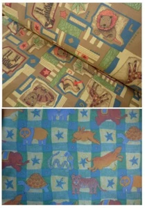 children Baby Nursery Curtain Cushion animals print 100% cotton interior Fabric - Picture 1 of 23