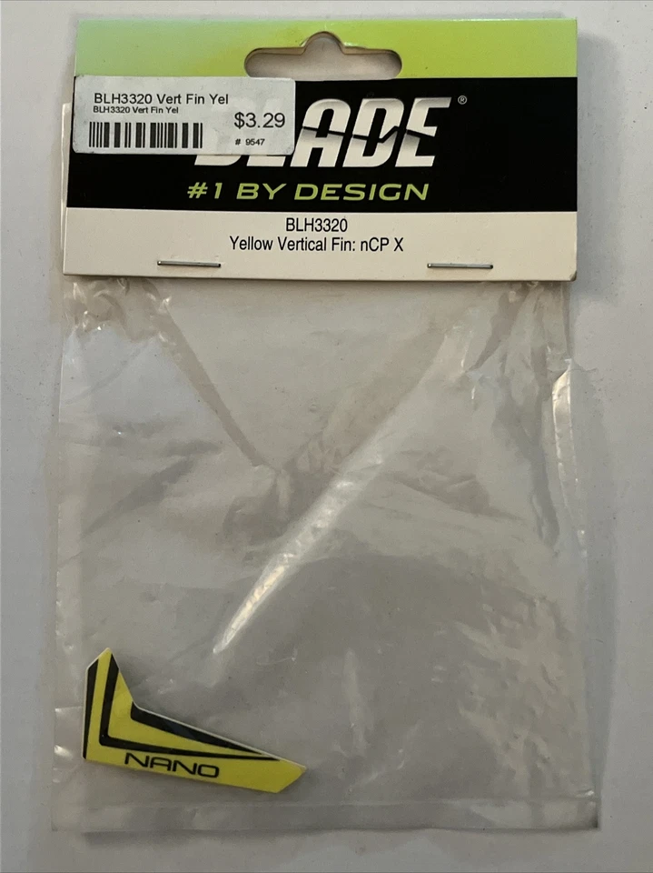 Blade BLH3320 Yellow Vertical Fin with Decal: nCP X - Image 1 of 2