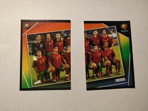Panini Euro 2004 Aufkleber Nr.5,6 mit Portugal Team und Rookie Cristiano Ronaldo - Bild 1 von 2