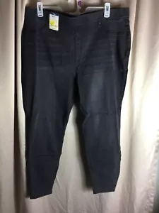 Terra & Sky Womens Jegging Size 2X (20/22W) Black Rear Pockets Skinny High Rise - Picture 1 of 4