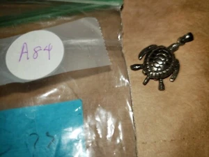 925 Sterling Silber Vintage glänzender Schildkröte Tiermotiv Anhänger (BEWEGT)  - Bild 1 von 2