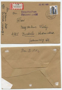 08443 - Mi.Nr. 1407 - Einschreiben - Lübbecke 4.12.1991 nach Bochum-Wattenscheid - Bild 1 von 1