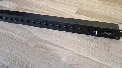 19" Rack Mounted 15 Button 1 knob USB MIDI and DIN MIDI Controller 1U-black - Image 1 of 4