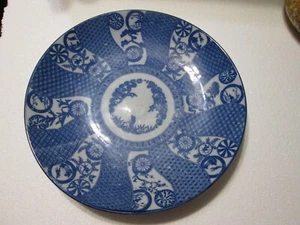 Antique Japanese Blue & White Imari Charger Plate - Picture 1 of 8