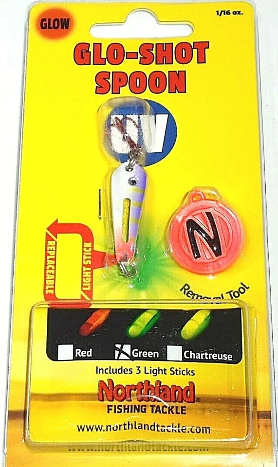 Cucharas Glo-Shot Northland Tackle 1/16 (UV Glo Purple Tiger) Foto 1 de 1