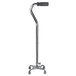 McKesson Chrome Steel Small Base Quad Cane 30 to 39" Height - Picture 1 of 5