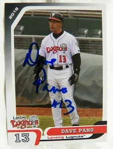 Toronto Blue Jays Dave Pano Signed 2018 Lansing Lugnuts Card Auto - Picture 1 of 1