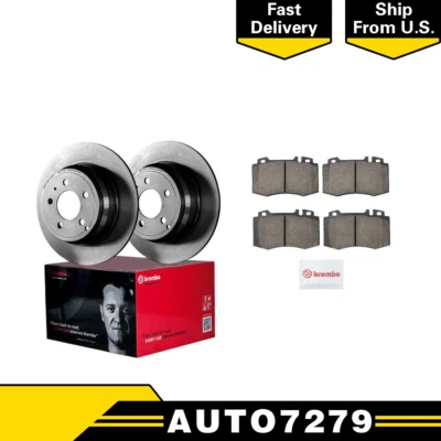 Front Brembo Brake Rotors Ceramic Brake Pads For Mercedes-Benz CLK500 2003-2006 - Image 1 of 4