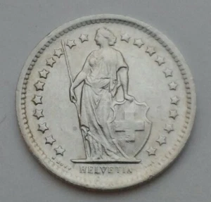 Switzerland 1/2 Franc 1968 B. KM#23a.1. Half Dollar coin. Wreath. Helvetia. - Picture 1 of 8