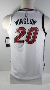 Youth Miami Heat Justise Winslow #20 Replica White Legacy Swingman Jersey L 078 - Picture 1 of 6