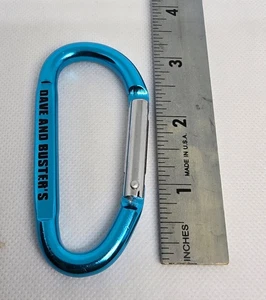 Blau Aluminium Karabiner Schlüsselanhänger Clip Haken D-Ring Utility kletterfrei Schlüsselring - Bild 1 von 2