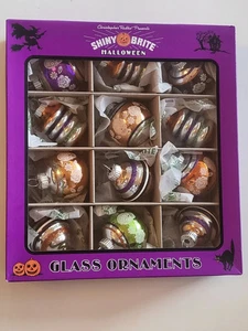 Christopher Radko Brillante Brite Caja 12 Retro Vidrio Mediano Halloween Adornos Nuevo en Caja - Imagen 1 de 2