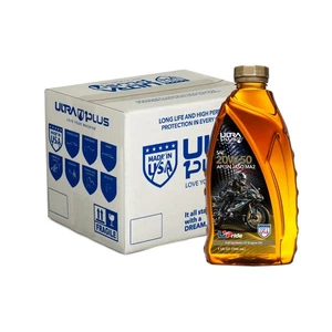 Ultra1Plus SAE 20W-50 Full Synthetic 4T Motorcycle Oil API SN JASO MA2 (12 QTS) - Picture 1 of 7