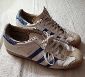 Vintage ADIDAS ROM 2003 Sneakers gum shoes art 665950 White / Blue Size US 10 - Picture 1 of 9