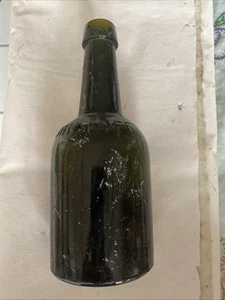 Vintage alte Johann Hoff antike Flasche dunkelolivgrün Bierflasche 7 5/8" Zoll - Bild 1 von 4