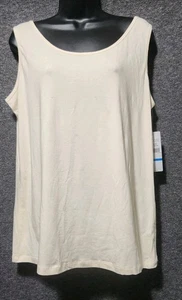 New Multiples Tank Top Women's Size Medium Layering Top Cream - Picture 1 of 5